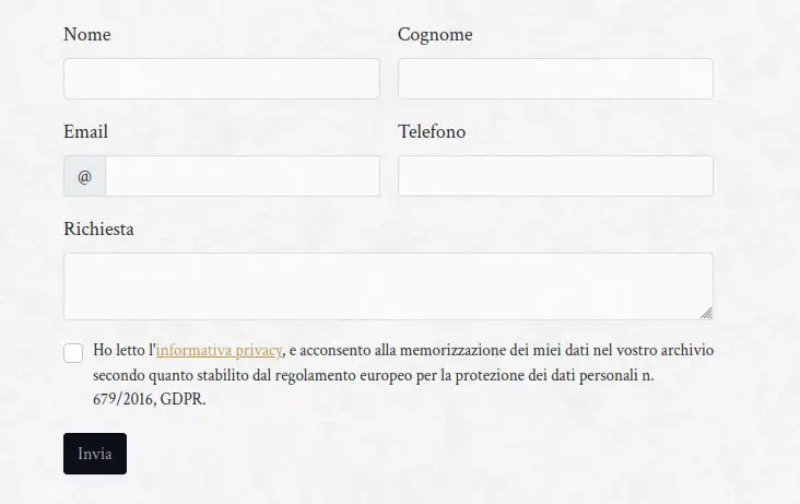 Form Onoranze funebri Ruggiero